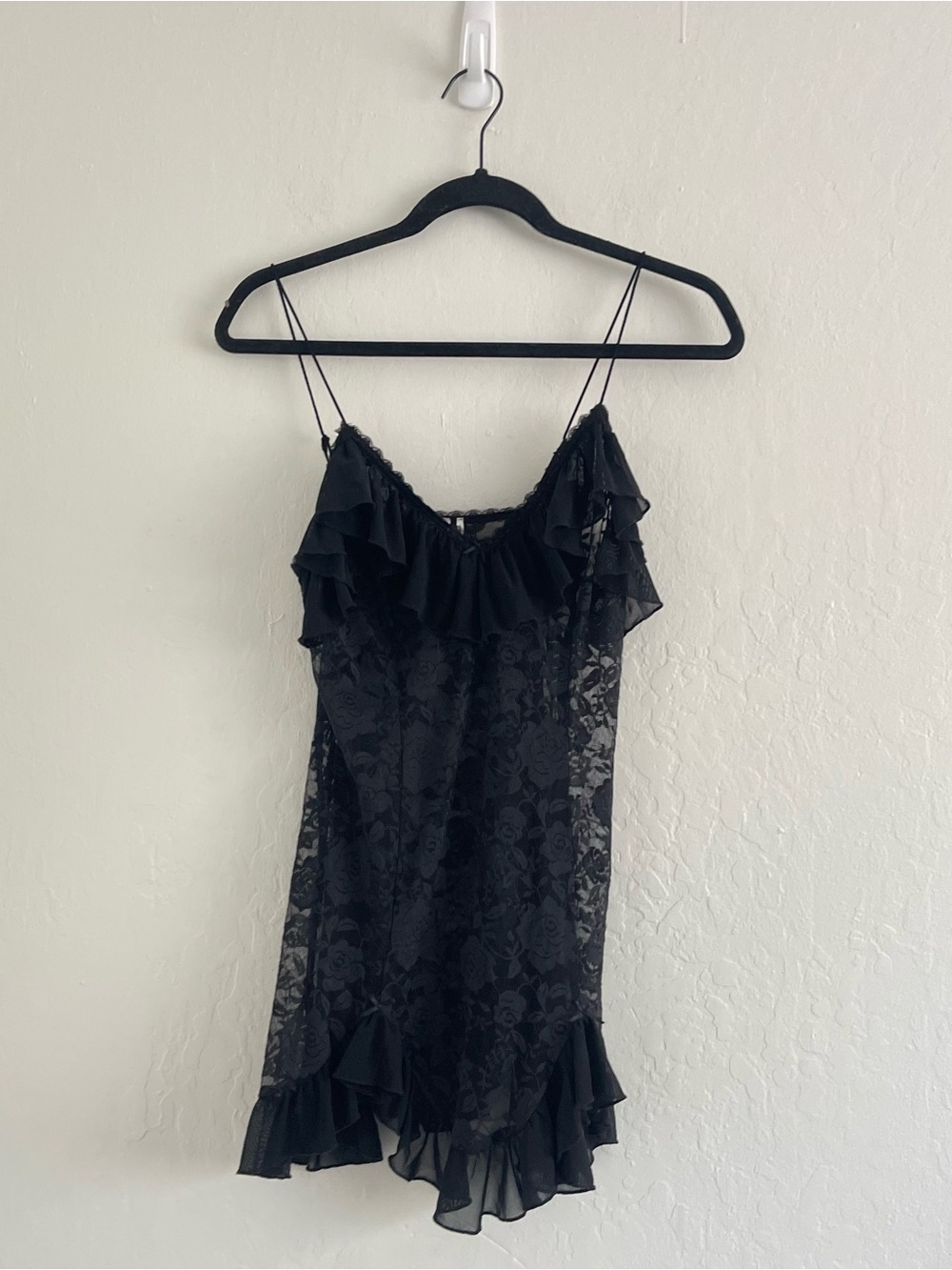 Urban Outfitters Out From Under Rouge Sheer Lace Mini Dress Black Pickups Small